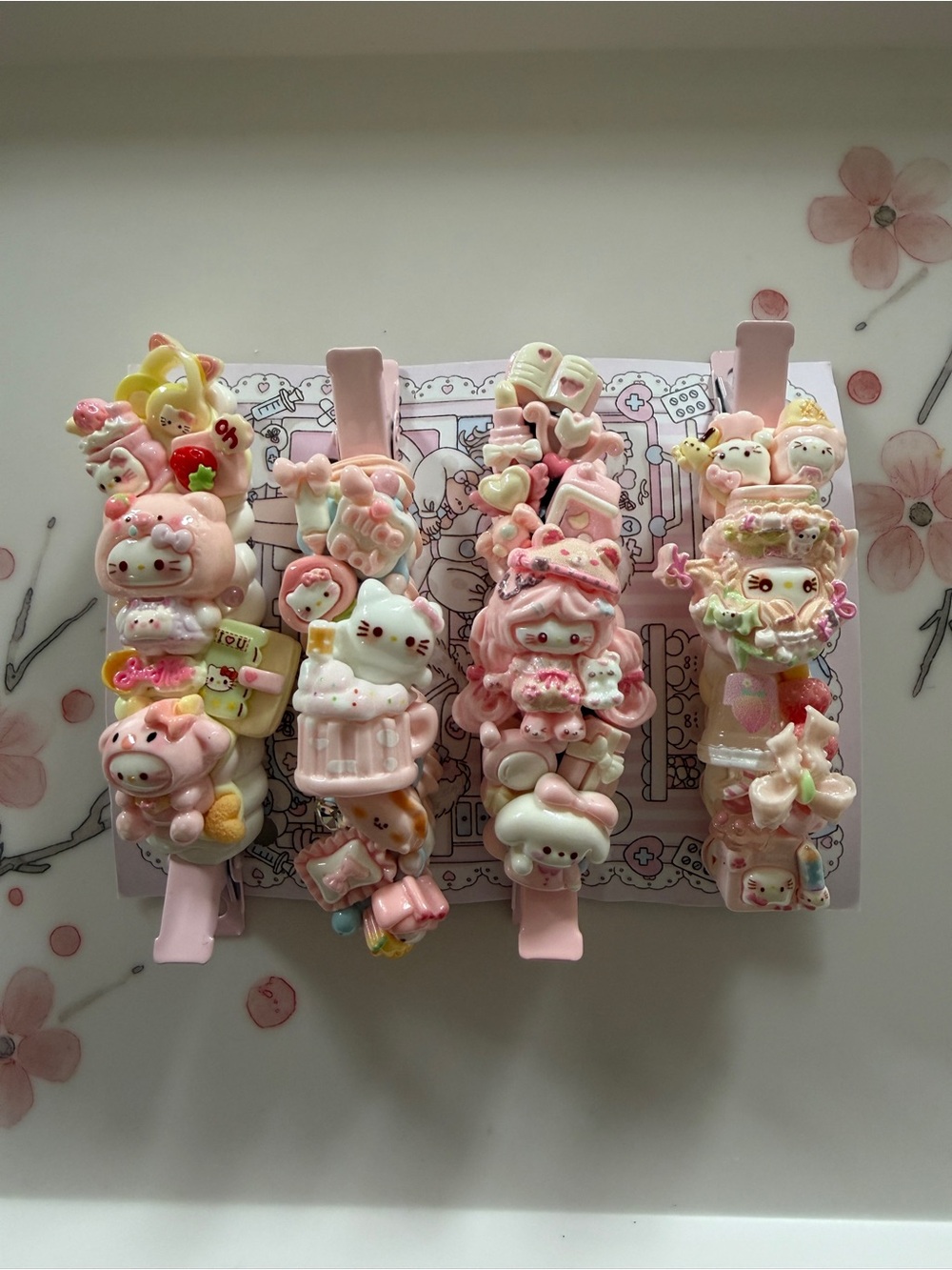 Kawaii Character Hair Clips Set